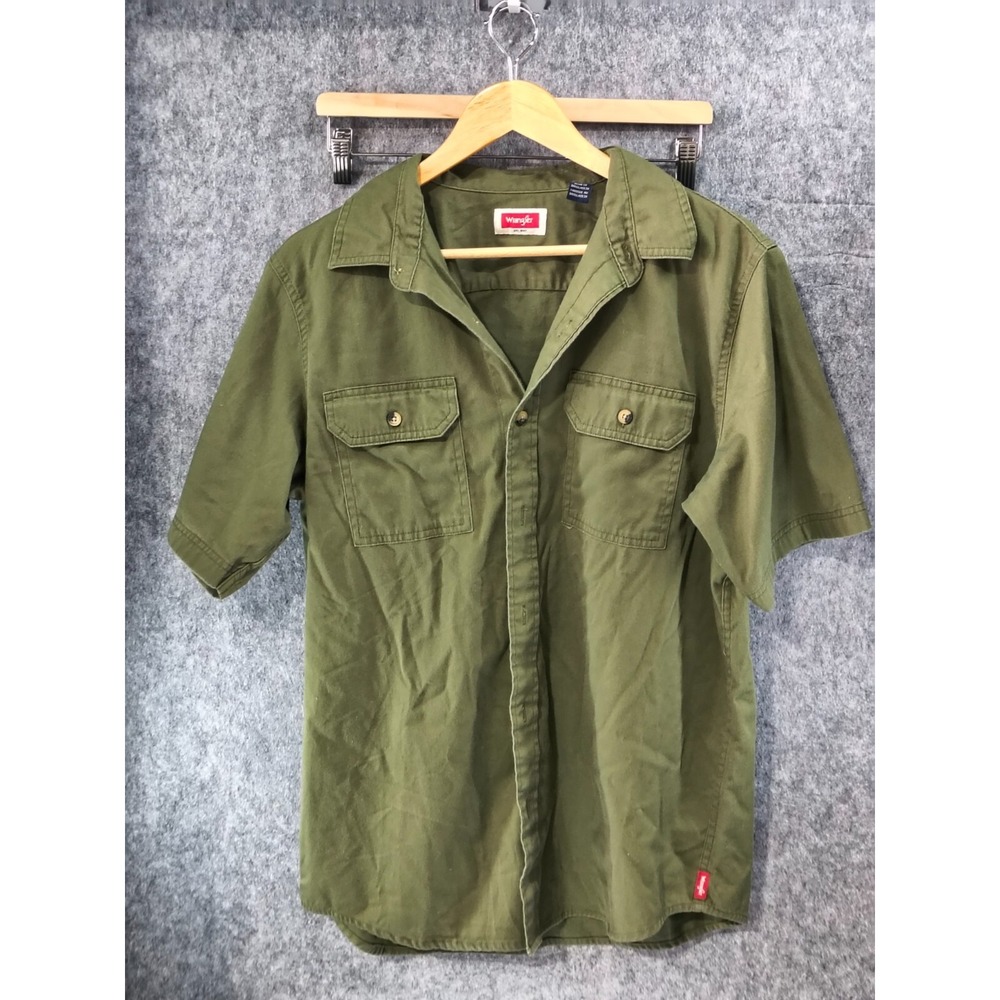 Wrangler Men's Green Casual Button Down Shirt